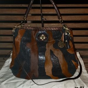 Gorgeous Coach Calf Hair Zebra Hobo